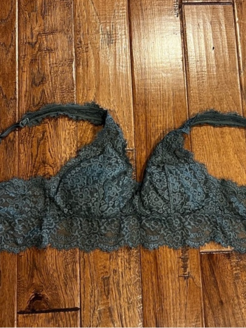 aerie Dark Green Lace Bralette